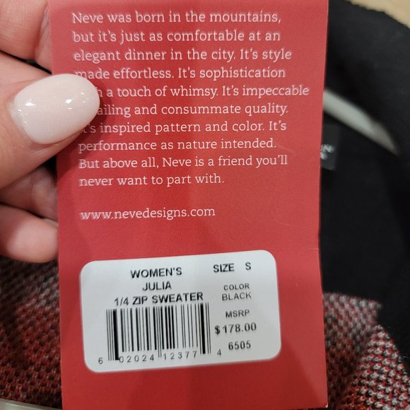 Neve JULIA 1/4 ZIP SWEATER - Fair Isle Merina Wool Blend- Size S - Ski Sweater - Picture 4 of 9